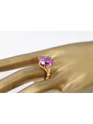 14K жълто злато Аметист Пръстен Винтидж крафт vrc073y